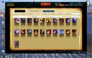Conta Platina 5,41 campeões e 16 skins