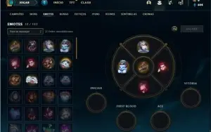 Conta Platina 4 com 28 Champs e 5 Skins + 4 Fragmentos