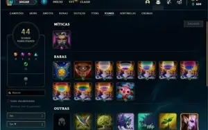 Conta Platina 4 com 28 Champs e 5 Skins + 4 Fragmentos