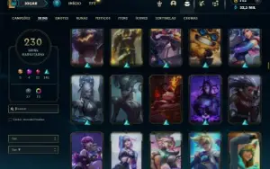Bronze 3 com TODOS os champs e 230 Skins + 4 Prestigios
