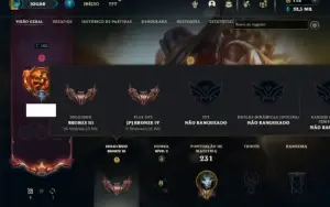 Bronze 3 com TODOS os champs e 230 Skins + 4 Prestigios