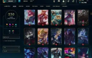 Bronze 3 com TODOS os champs e 230 Skins + 4 Prestigios