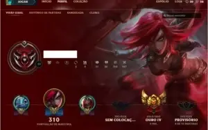 Gold IV - 73 Champions, 13 Skins e 3pgs de runa.