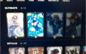 Conta League of Legends com 193 skin incluindo 8 míticas