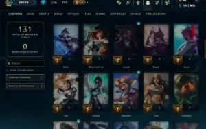 Ouro 2 com 65 Champs e 11 Skins