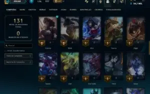 Ouro 2 com 65 Champs e 11 Skins