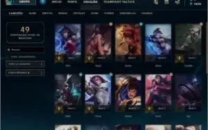 Conta League of Legends UNRANKED Otimas skins