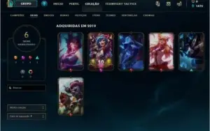Conta League of Legends UNRANKED Otimas skins