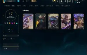 Esmerlada 1 com 60 Champs e 17 Skins +5 Vitoriosas