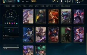 Esmerlada 1 com 60 Champs e 17 Skins +5 Vitoriosas