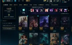 Esmerlada 1 com 60 Champs e 17 Skins +5 Vitoriosas