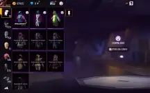 Conta de FF gemada com várias incubadoras e skins