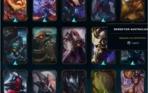 Conta ouro 1 , 83 skins e quase todos os champions
