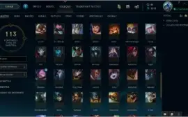 Conta Lol 101 Champs