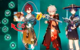 AR32 Heizou C6, Kazuha e Wanderer
