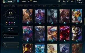 Conta ouro 2 com 81 Champs e 59 Skins