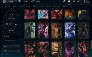 Conta ouro 2 com 81 Champs e 59 Skins