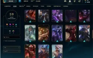 Conta ouro 2 com 81 Champs e 59 Skins