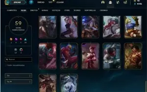 Conta ouro 2 com 81 Champs e 59 Skins