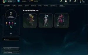 Conta ouro 2 com 81 Champs e 59 Skins