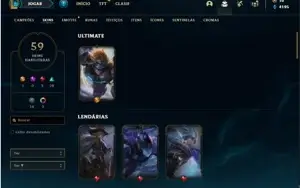 Conta ouro 2 com 81 Champs e 59 Skins
