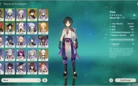Genshin Impact Conta com Xiao, Zhongli, Venti, Ayaka C1 AR55