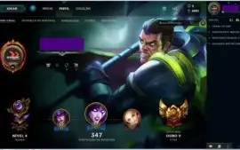 Conta Ouro 5 com borda prata mas 112 skins