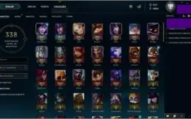Conta Ouro 5 com borda prata mas 112 skins