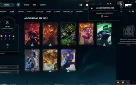 CONTA LOL PLATINA 4 COM JAX CONQUISTADOR