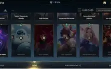 Conta Wild rift com 13 skins e 40 campeÃµes