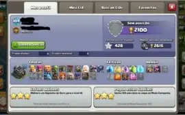 conta clash of clans cv9 quase full