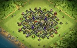conta clash of clans cv9 quase full