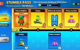 Conta Stumble guys com todos os futuros Passes liberados.