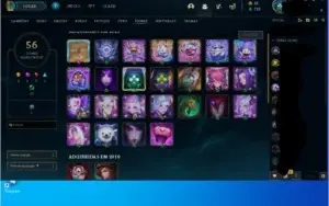 várias skins e cromas do Zed