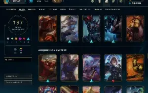 conta de LOL FUll champs , 139 SKin , FULL ACESSO