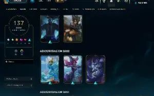 conta de LOL FUll champs , 139 SKin , FULL ACESSO