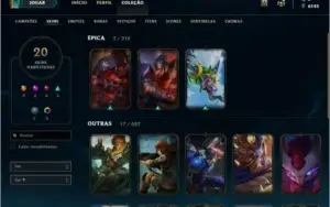 Conta League Of Legends / 20 Skins / Prata I / 113 Champs