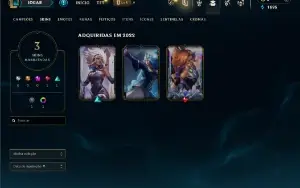 Unranked com 20 Champs e 3 Skins + 2 Fragmentos