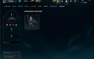 Unranked com 20 Champs e 3 Skins + 2 Fragmentos