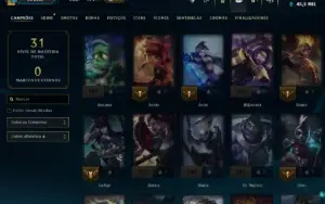 Lvl 21, Skin Lendária, 45K Ea, 3 Skins Total, Honra 4, Lol