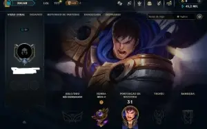 Lvl 21, Skin Lendária, 45K Ea, 3 Skins Total, Honra 4, Lol