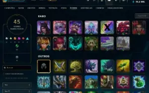 Lvl 21, Skin Lendária, 45K Ea, 3 Skins Total, Honra 4, Lol