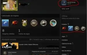 CONTA STEAM 7 ANOS [CS PRIME - AGUIA2 E TODAS AS INSIGNIAS]