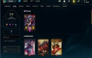 Conta prata 4 com 56 Champs e 29 Skins