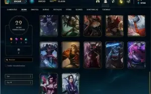 Conta prata 4 com 56 Champs e 29 Skins
