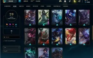 Conta prata 4 com 56 Champs e 29 Skins