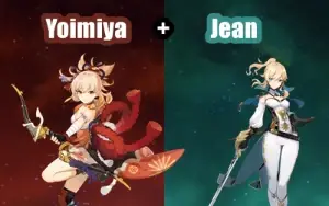 Conta Genshin Impact AR 8 com Yoimiya e Jean ⭐