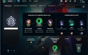 Conta unranked com 150 Champs e 418 Skins + 3 Prestigios