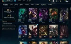 Conta unranked com 150 Champs e 418 Skins + 3 Prestigios