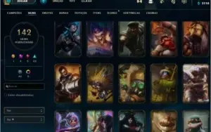 League of Legends CONTA - 142 Skins + All Champs